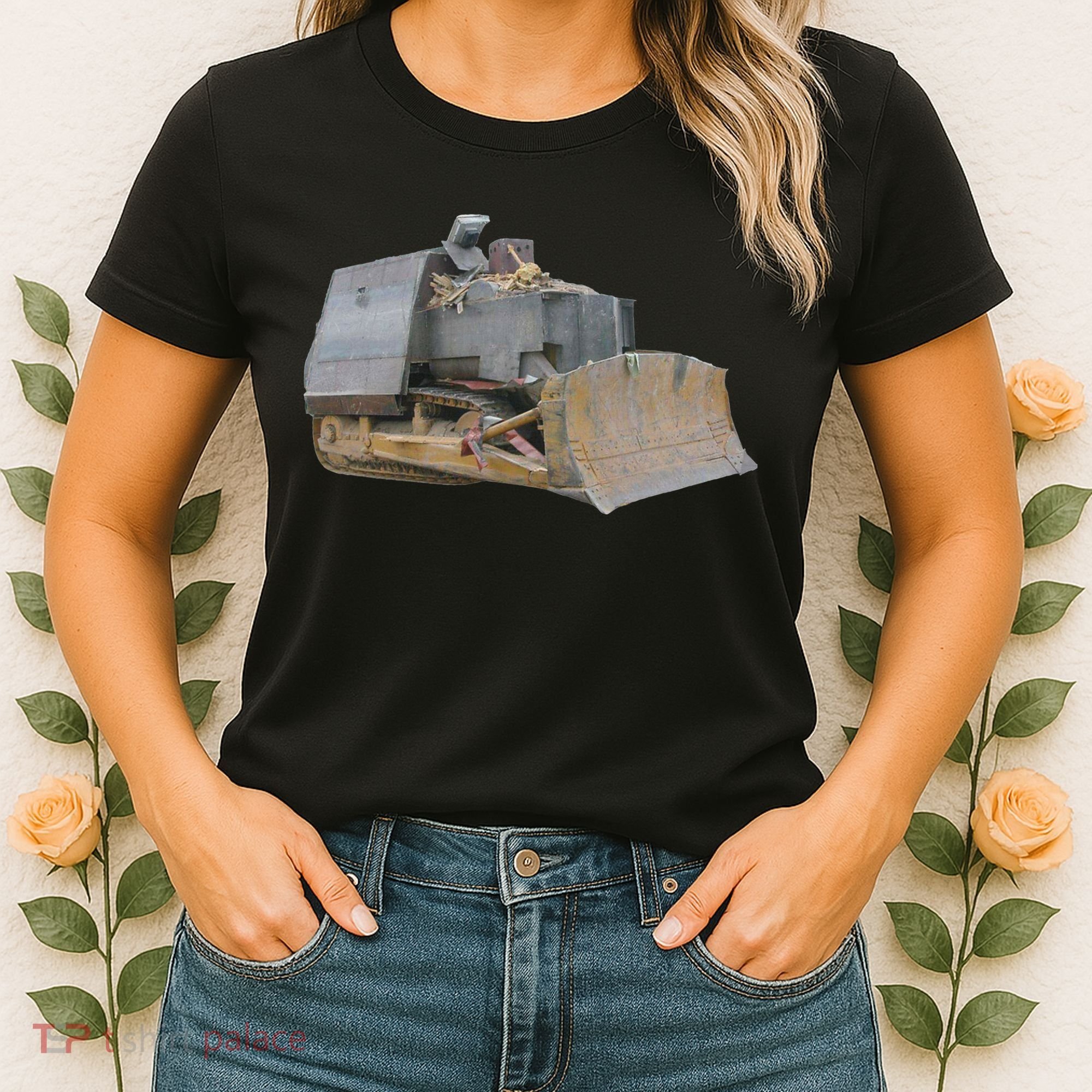 Killdozer Libertarian Dtom Tread Bulldozer Tractor Excavator Women's T-Shirt
