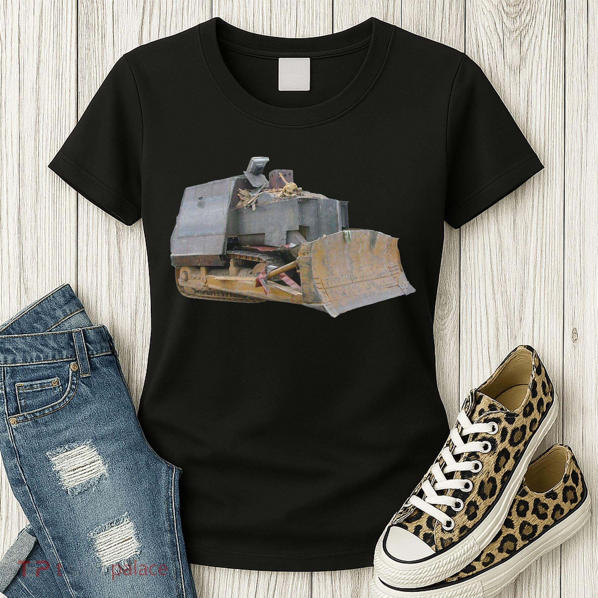 Killdozer Libertarian Dtom Tread Bulldozer Tractor Excavator Women's T-Shirt