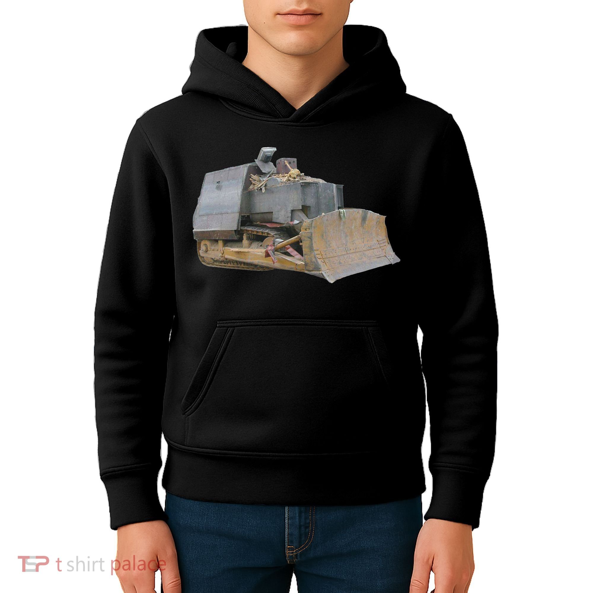 Killdozer Libertarian Dtom Tread Bulldozer Tractor Excavator Kids Hoodie