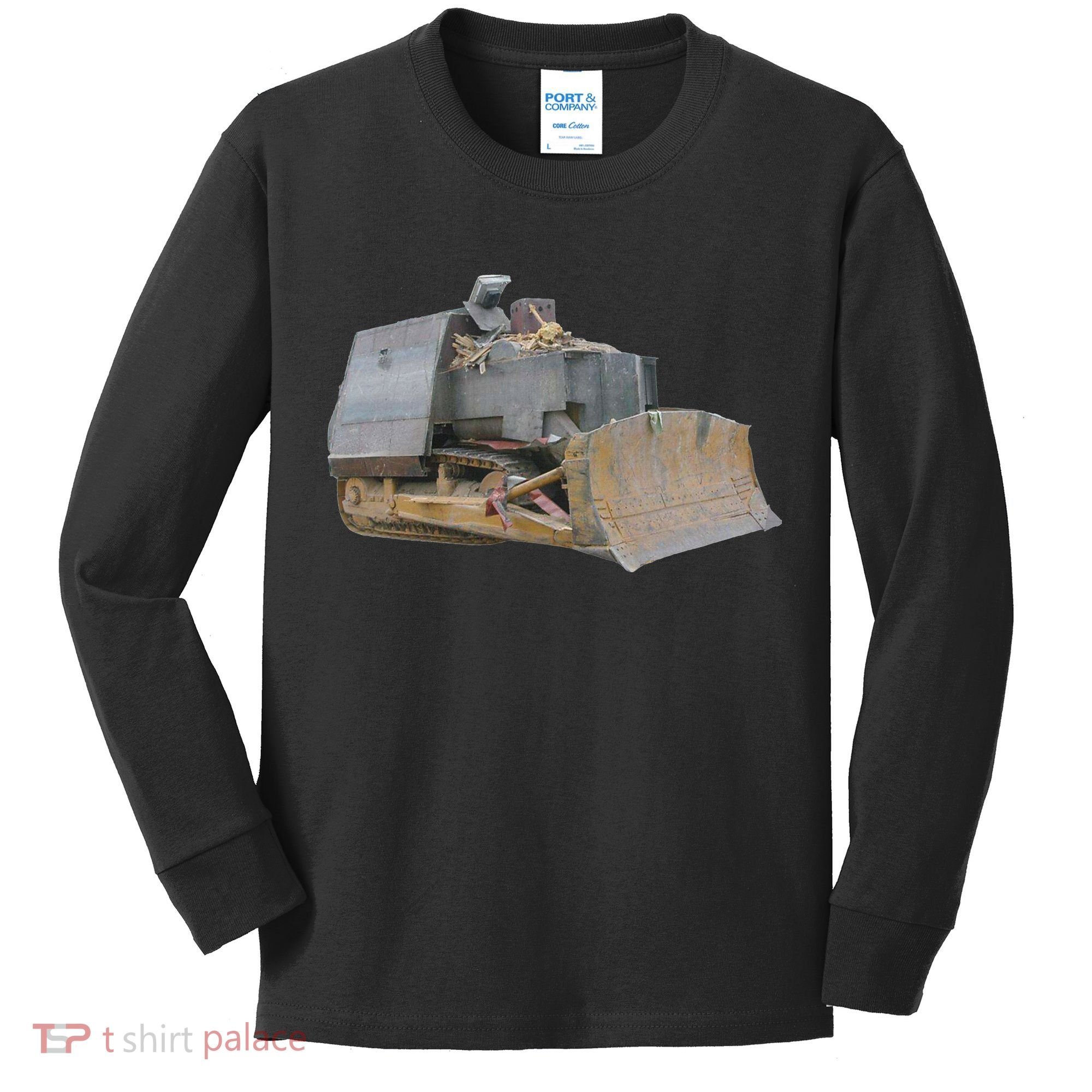 Killdozer Libertarian Dtom Tread Bulldozer Tractor Excavator Kids Long Sleeve Shirt