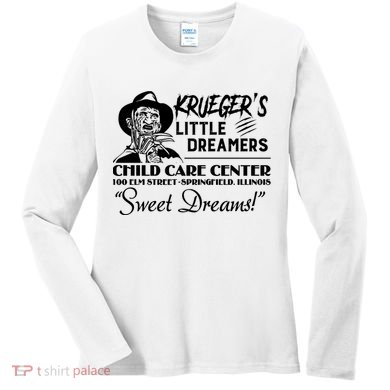 Krueger’S Little Dreamers Sweet Dreams Freddy Halloween Women's Long Sleeve Shirt