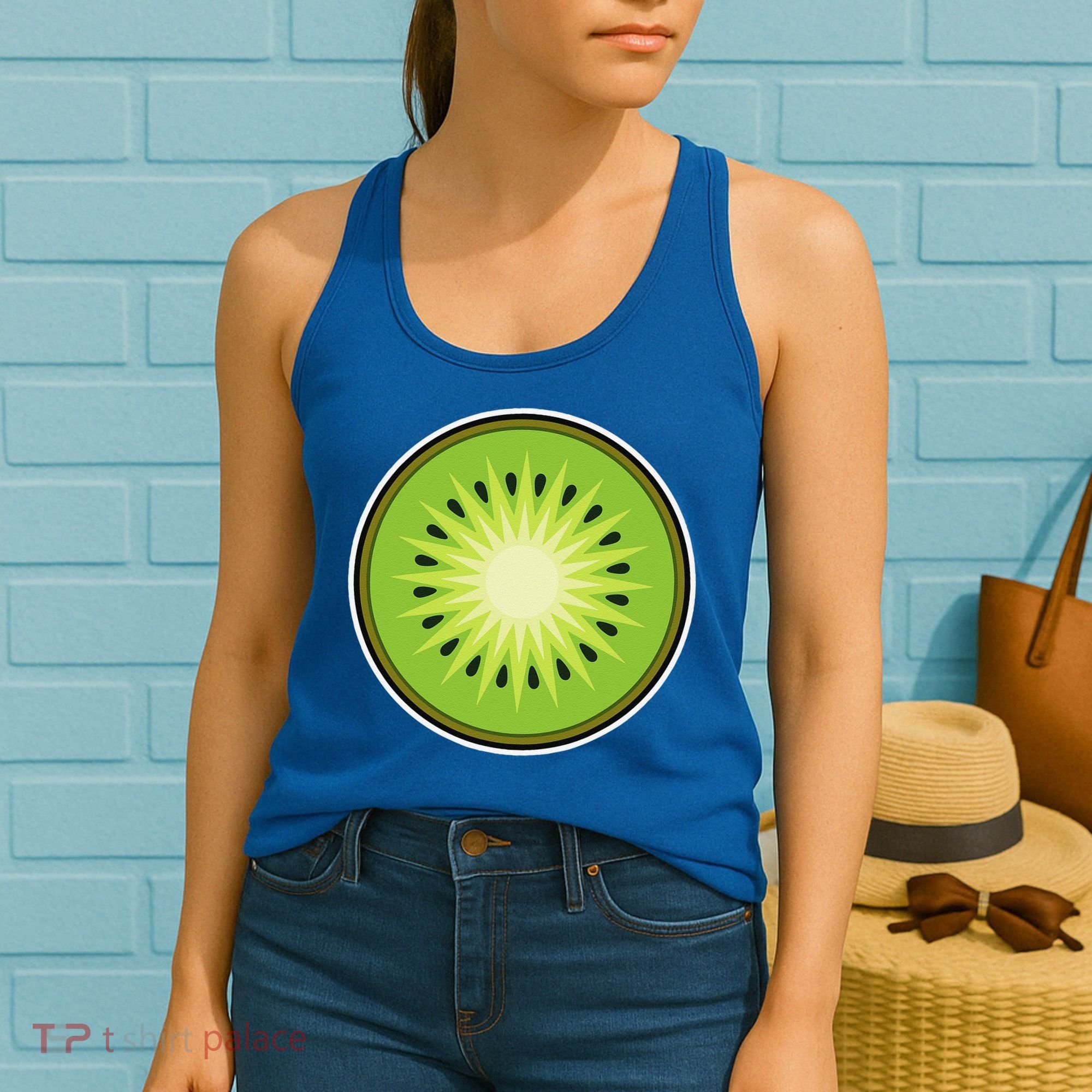 Kiwi Lazy DIY Halloween Costume Funny Tropical Sliced Fruit Women's Tank Top