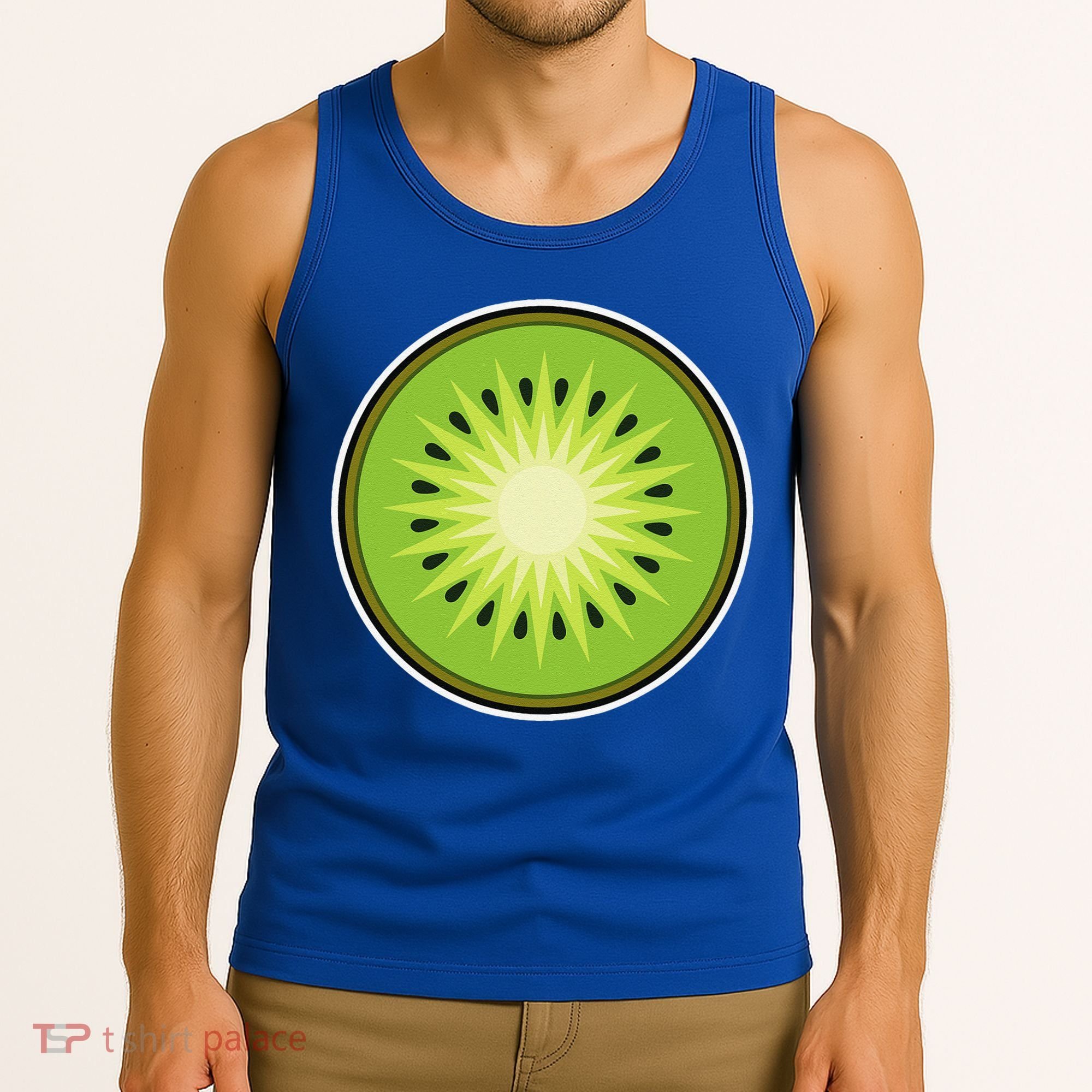 Kiwi Lazy DIY Halloween Costume Funny Tropical Sliced Fruit Tank Top