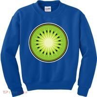 Kiwi Lazy DIY Halloween Costume Funny Tropical Sliced Fruit Kids Sweatshirt thumb 0