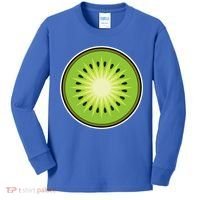 Kiwi Lazy DIY Halloween Costume Funny Tropical Sliced Fruit Kids Long Sleeve Shirt thumb 0