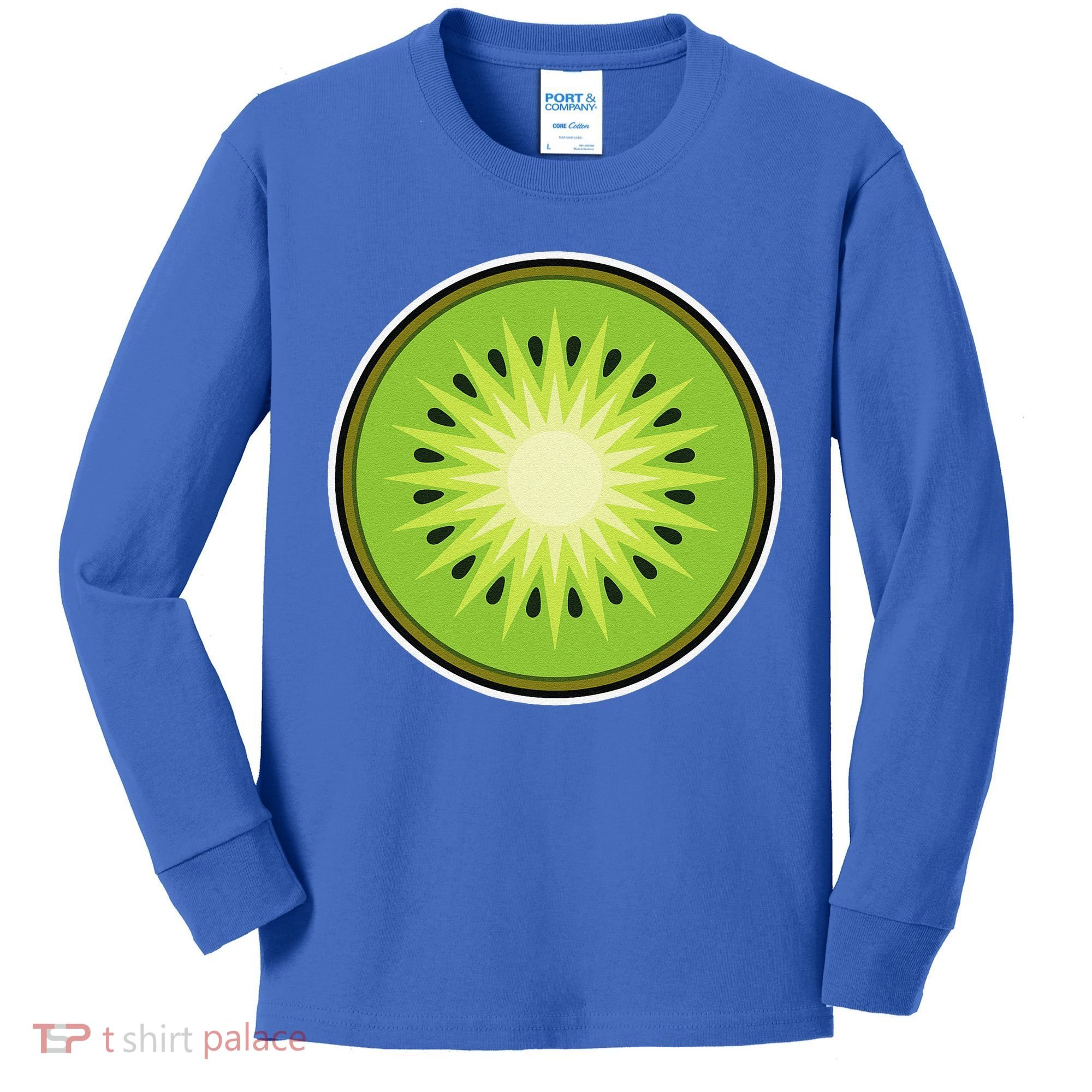 Kiwi Lazy DIY Halloween Costume Funny Tropical Sliced Fruit Kids Long Sleeve Shirt