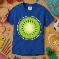 Kiwi Lazy DIY Halloween Costume Funny Tropical Sliced Fruit Kids T-Shirt thumb 3