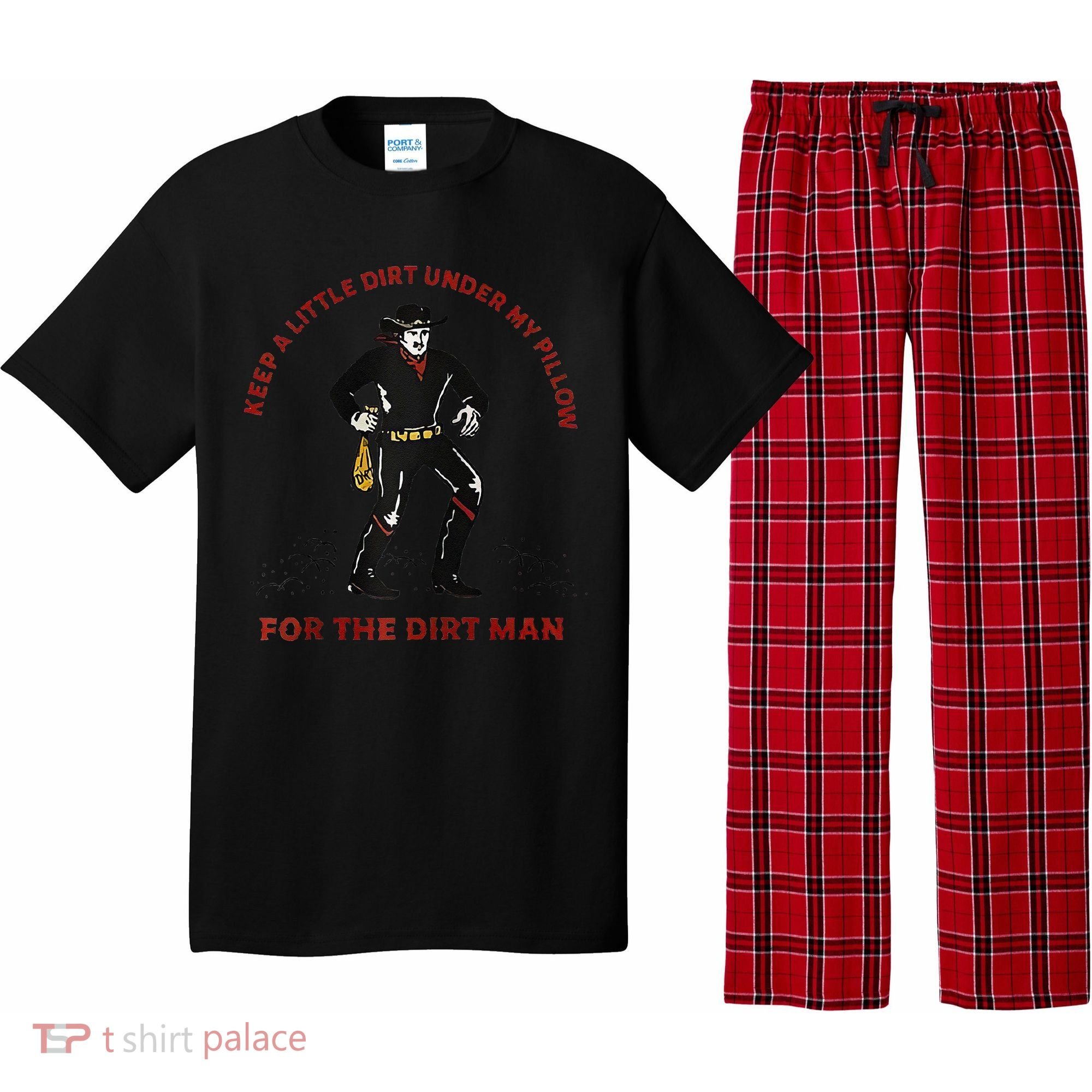Keep Little Dirt Under My Pillow For The Dirt Man Raglan Baseball Pajama Set