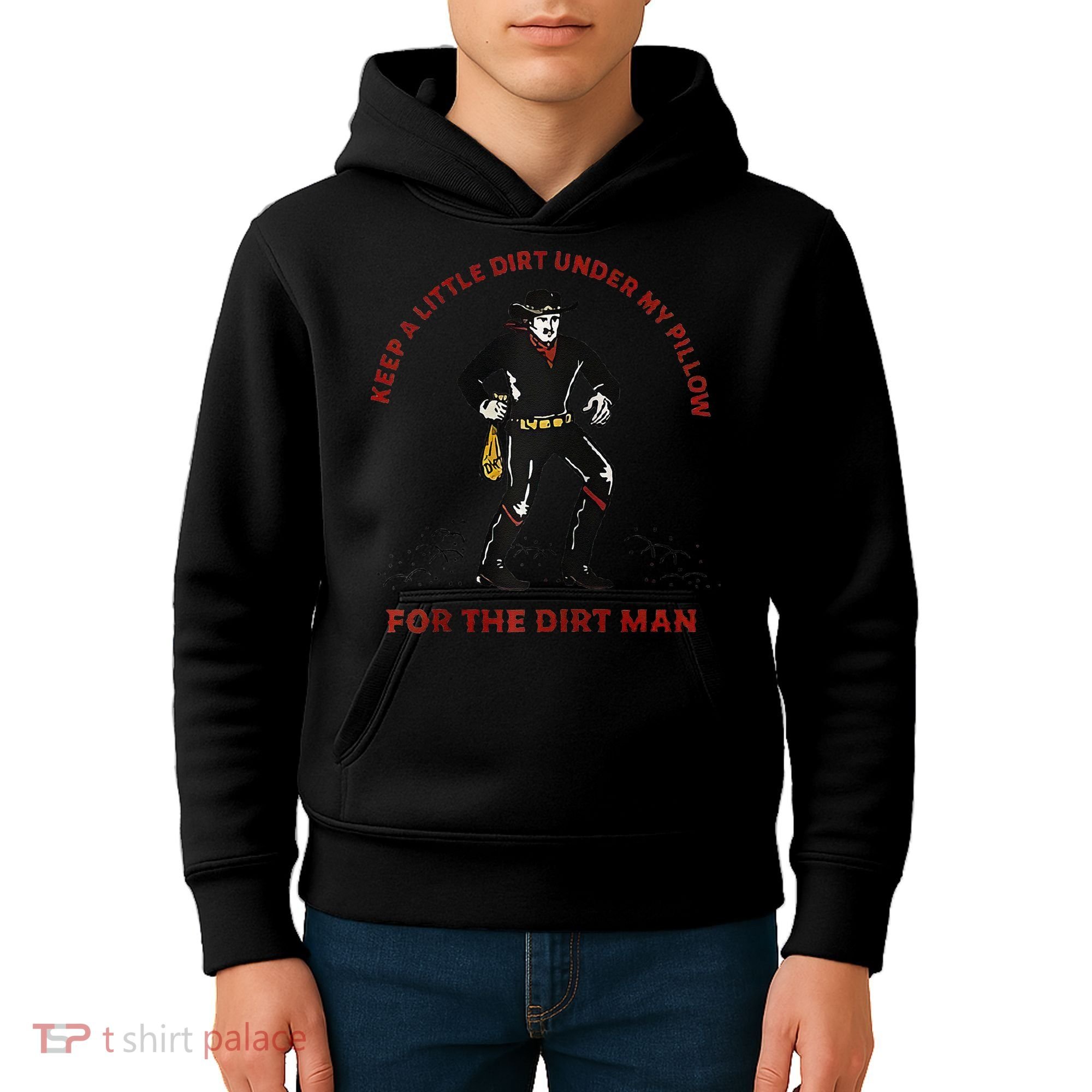 Keep Little Dirt Under My Pillow For The Dirt Man Raglan Baseball Kids Hoodie
