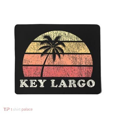 Key Largo Fl Vintage 70s Retro Throwback Design Mousepad