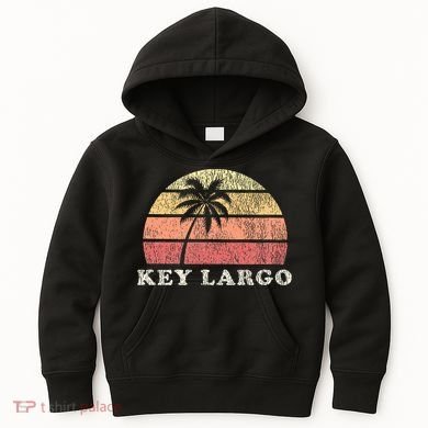 Key Largo Fl Vintage 70s Retro Throwback Design Kids Hoodie