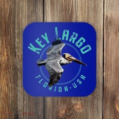 Key Largo Florida Pelican Design Coaster
