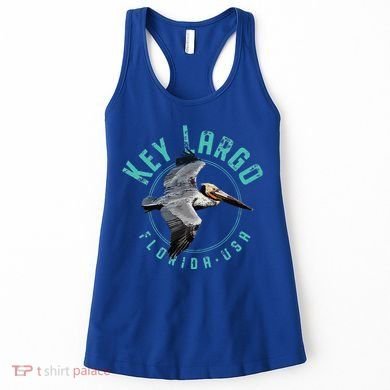 Key Largo Florida Pelican Design Women's Tank Top