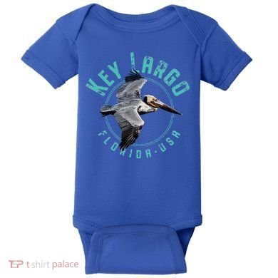 Key Largo Florida Pelican Design Baby Bodysuit