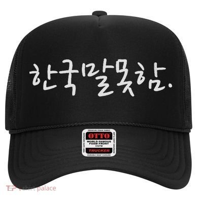 Korean Language Hangul Funny Phrase “i Don’t Speak Korean” Hat