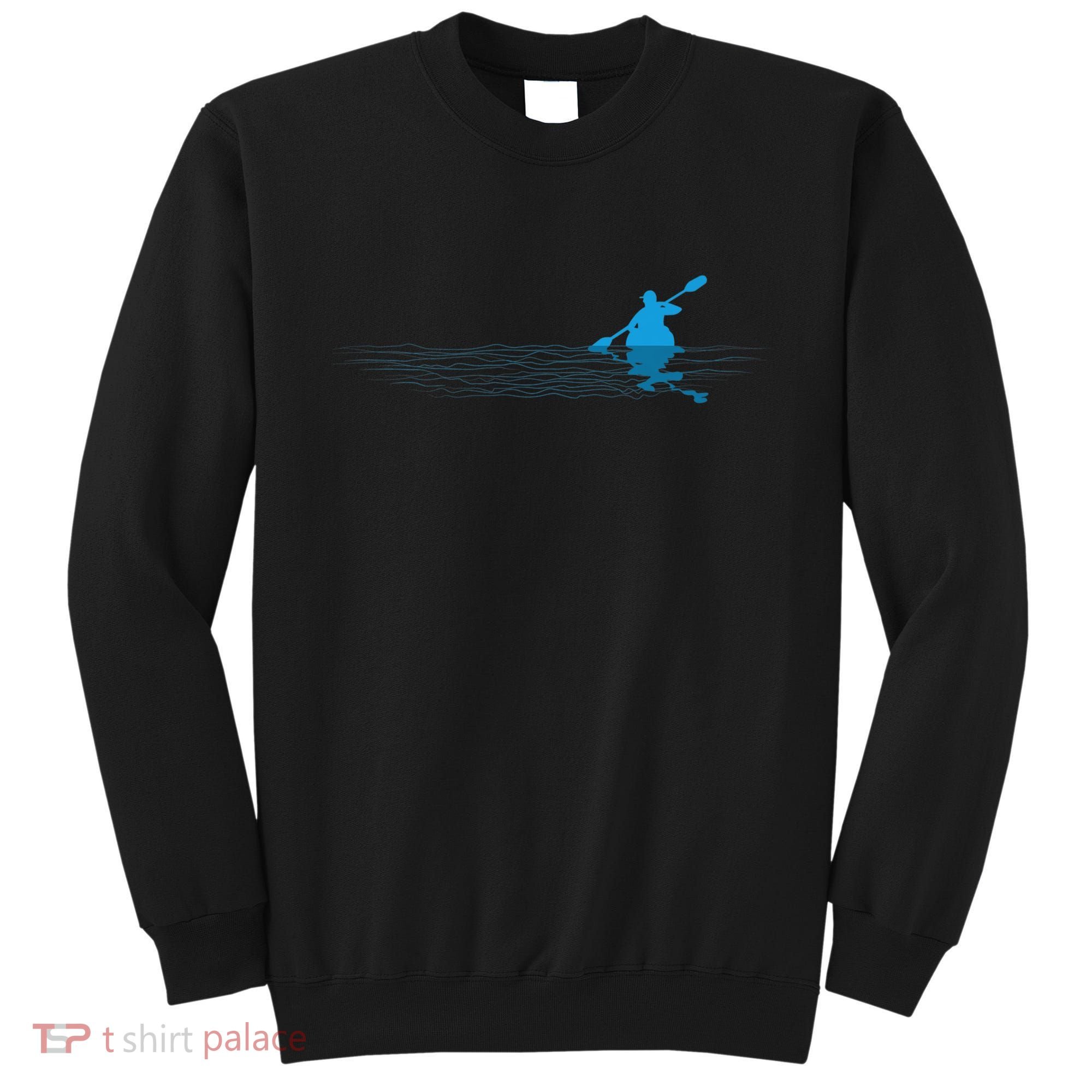 Kayak Love Kayaking Paddle Kayaker Paddling Silhouette Sweatshirt