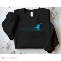 Kayak Love Kayaking Paddle Kayaker Paddling Silhouette Sweatshirt thumb 2
