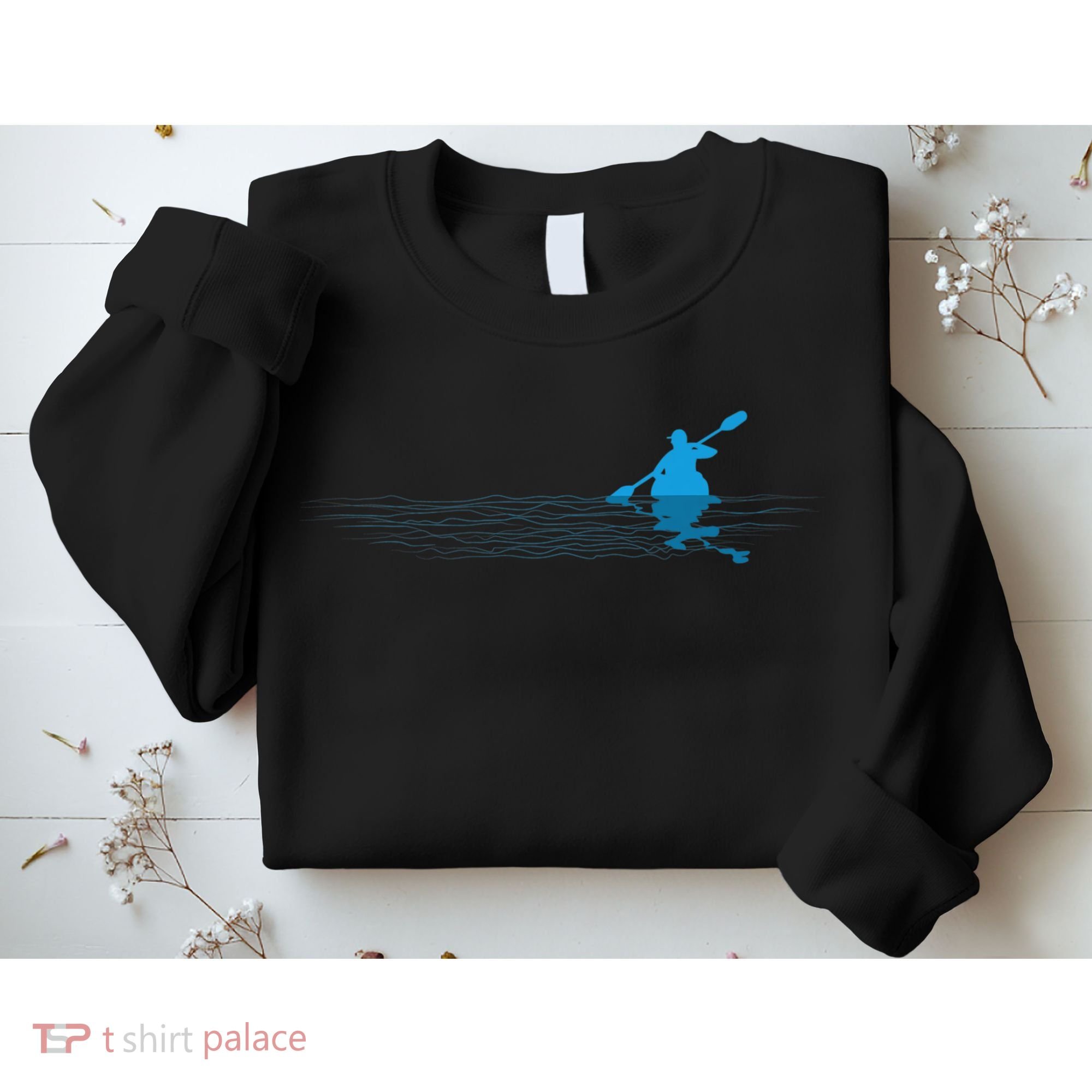 Kayak Love Kayaking Paddle Kayaker Paddling Silhouette Sweatshirt