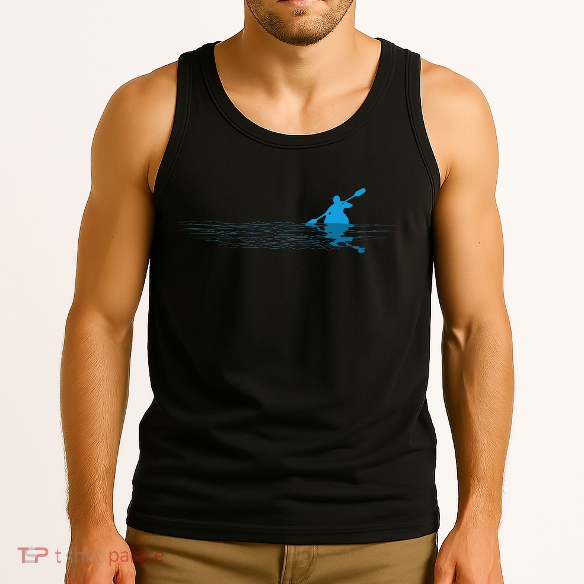 Kayak Love Kayaking Paddle Kayaker Paddling Silhouette Tank Top