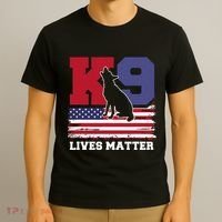 K9 Lives Matter K9 Police Dog Usa American Flag T-Shirt thumb 3