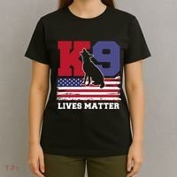 K9 Lives Matter K9 Police Dog Usa American Flag T-Shirt thumb 4