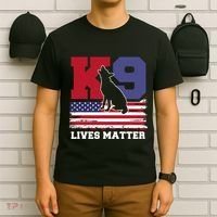 K9 Lives Matter K9 Police Dog Usa American Flag T-Shirt thumb 6