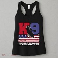 K9 Lives Matter K9 Police Dog Usa American Flag Women's Tank Top thumb 3