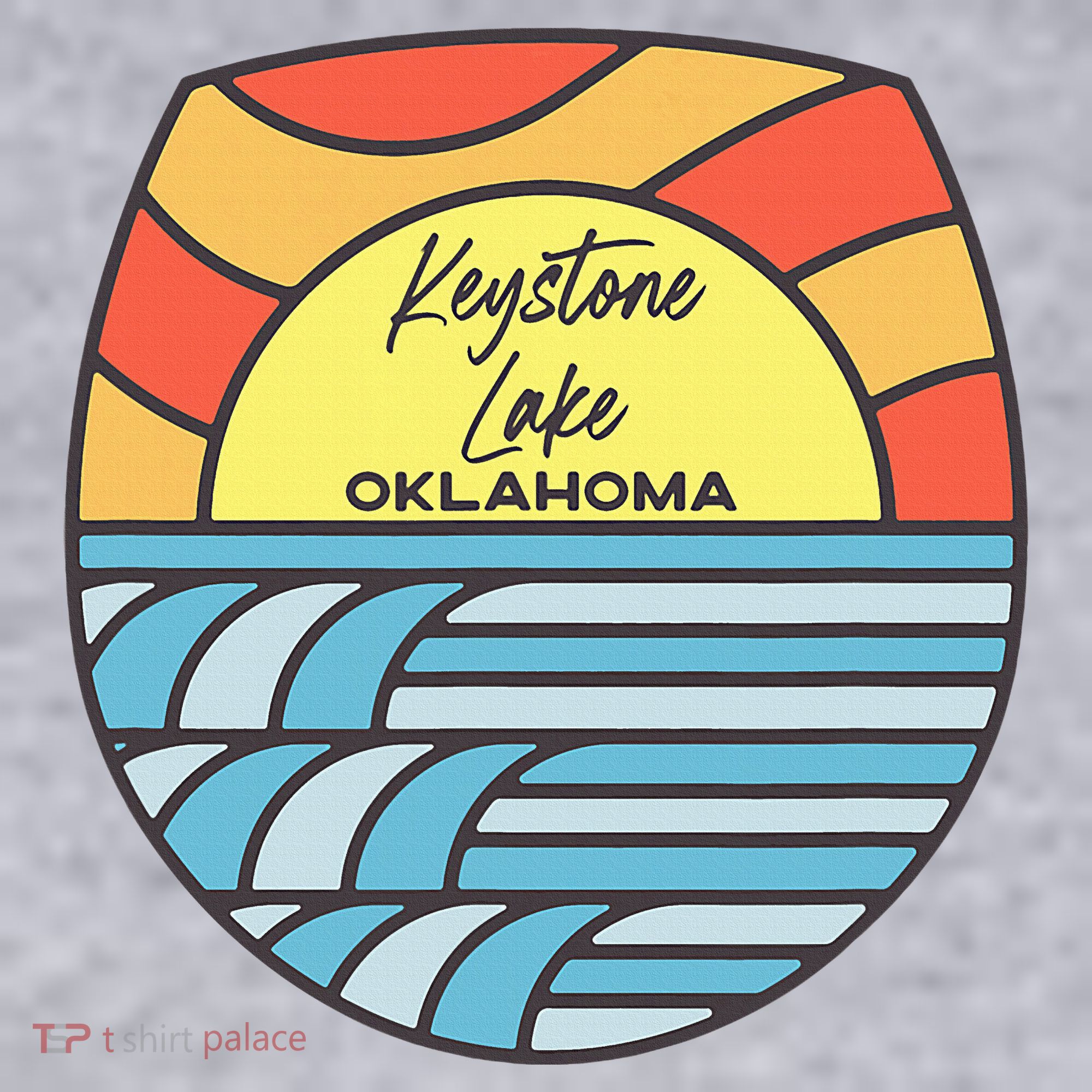 Keystone Lake Oklahoma Ok Sunset Vacation Souvenir Women's Sweatshirt
