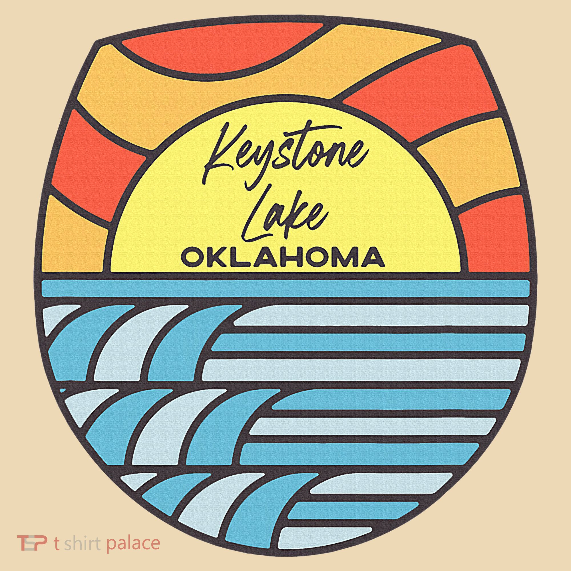 Keystone Lake Oklahoma Ok Sunset Vacation Souvenir Tote Bag
