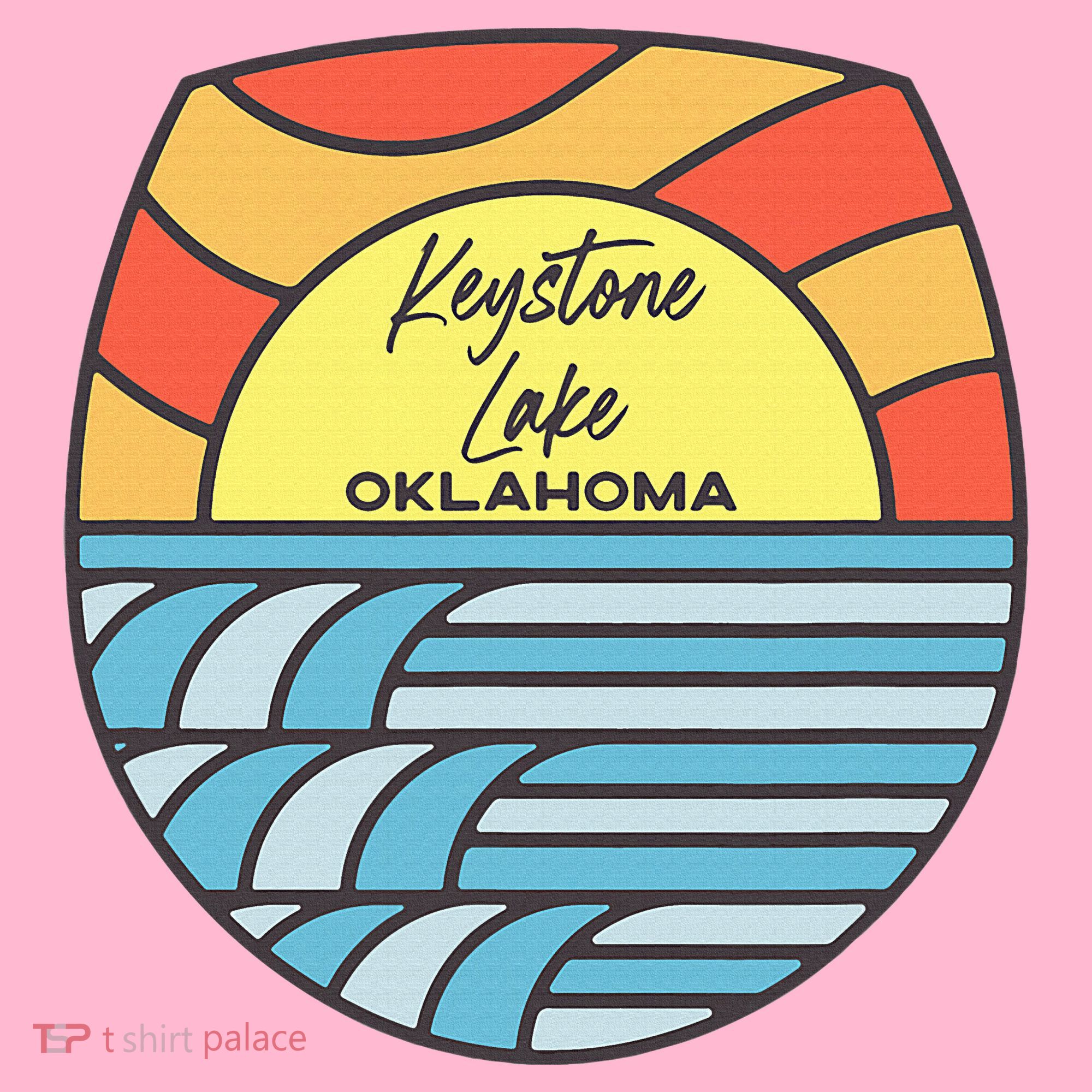 Keystone Lake Oklahoma Ok Sunset Vacation Souvenir Coaster