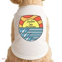 Keystone Lake Oklahoma Ok Sunset Vacation Souvenir Doggie Tank thumb 0