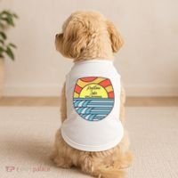 Keystone Lake Oklahoma Ok Sunset Vacation Souvenir Doggie Tank thumb 2