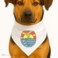 Keystone Lake Oklahoma Ok Sunset Vacation Souvenir USA-Made Doggie Bandana thumb 1