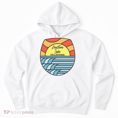 Keystone Lake Oklahoma Ok Sunset Vacation Souvenir Hoodie