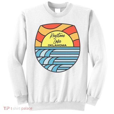 Keystone Lake Oklahoma Ok Sunset Vacation Souvenir Sweatshirt