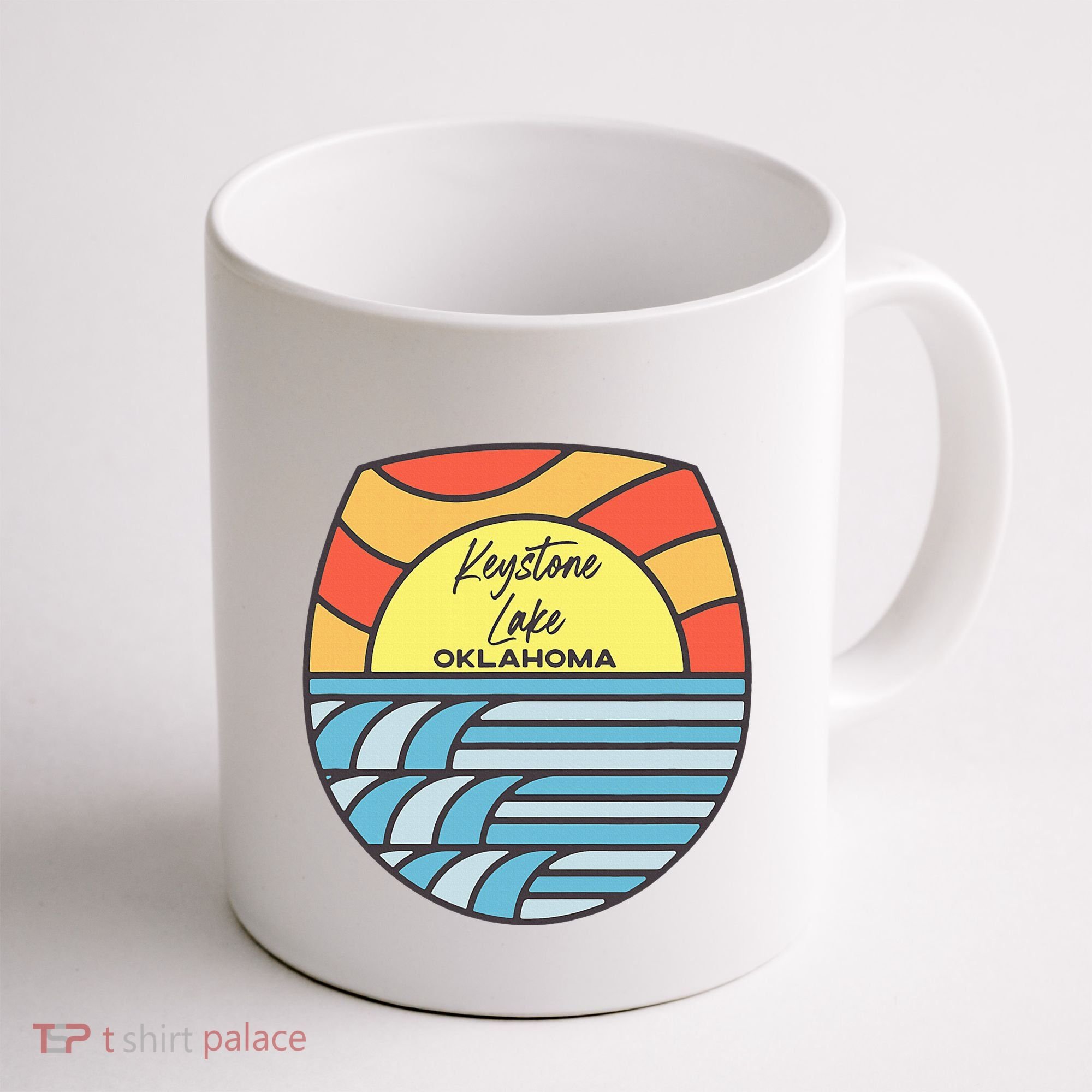 Keystone Lake Oklahoma Ok Sunset Vacation Souvenir Coffee Mug