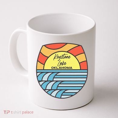 Keystone Lake Oklahoma Ok Sunset Vacation Souvenir Coffee Mug
