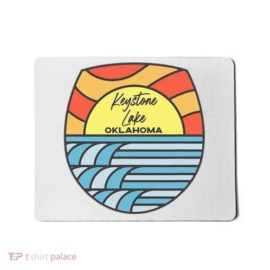 Keystone Lake Oklahoma Ok Sunset Vacation Souvenir Mousepad