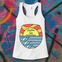 Keystone Lake Oklahoma Ok Sunset Vacation Souvenir Women's Tank Top thumb 3