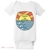 Keystone Lake Oklahoma Ok Sunset Vacation Souvenir Baby Bodysuit thumb 0