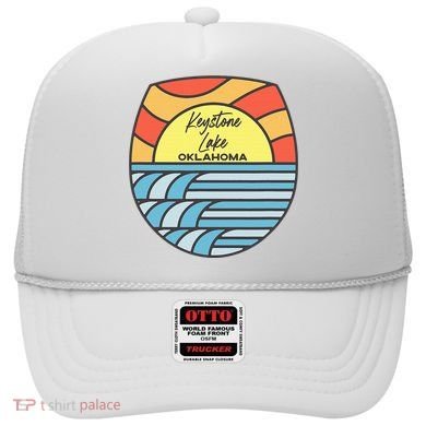 Keystone Lake Oklahoma Ok Sunset Vacation Souvenir Hat