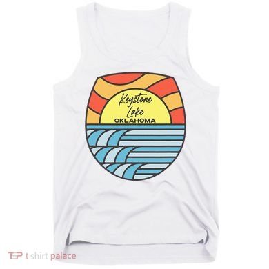 Keystone Lake Oklahoma Ok Sunset Vacation Souvenir Tank Top