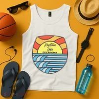 Keystone Lake Oklahoma Ok Sunset Vacation Souvenir Tank Top thumb 4