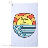 Keystone Lake Oklahoma Ok Sunset Vacation Souvenir Golf Towel thumb 0