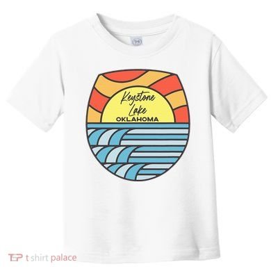 Keystone Lake Oklahoma Ok Sunset Vacation Souvenir Toddler T-Shirt