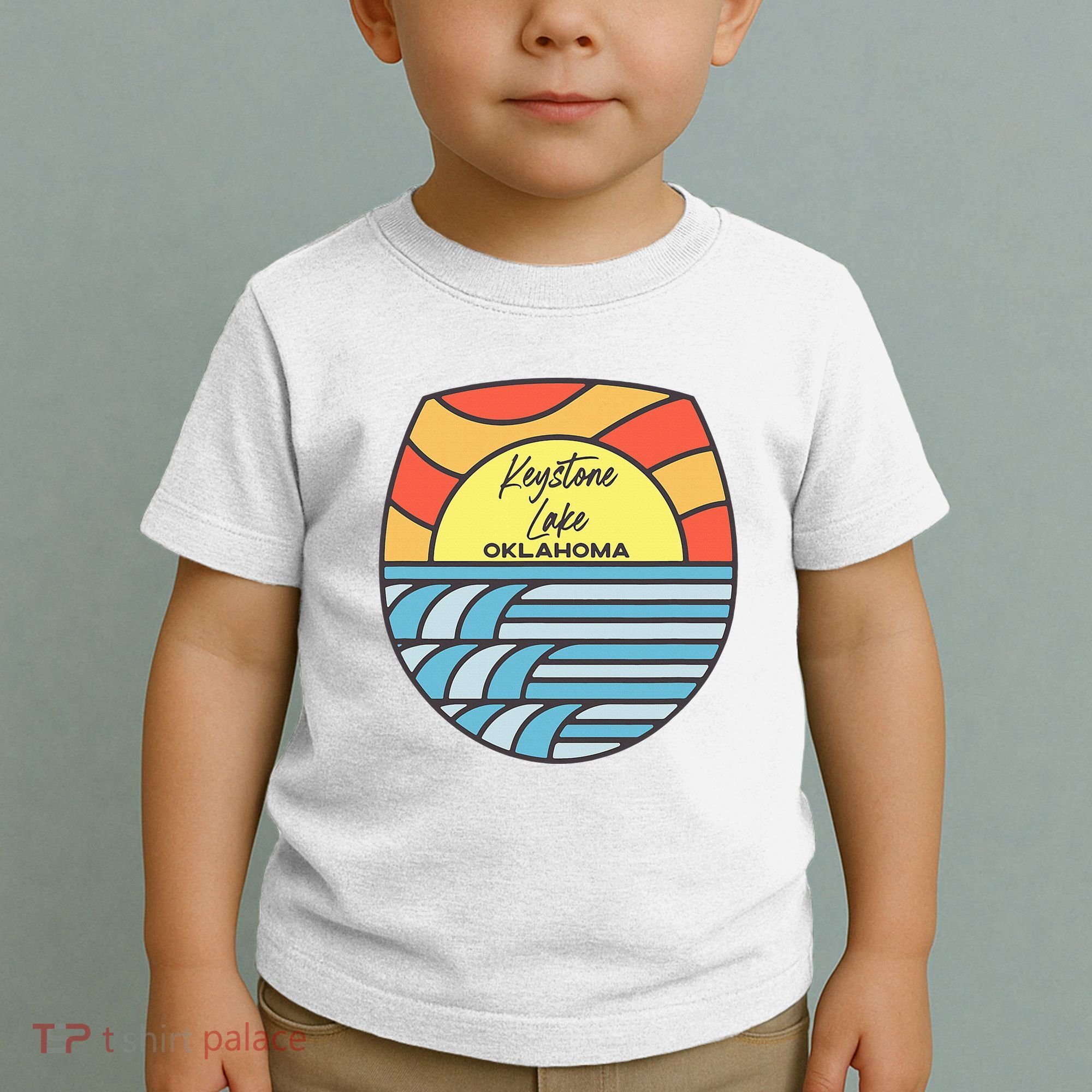Keystone Lake Oklahoma Ok Sunset Vacation Souvenir Toddler T-Shirt