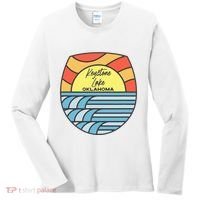 Keystone Lake Oklahoma Ok Sunset Vacation Souvenir Women's Long Sleeve Shirt thumb 0