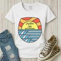 Keystone Lake Oklahoma Ok Sunset Vacation Souvenir Women's T-Shirt thumb 3