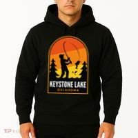 Keystone Lake Oklahoma Fishing Hoodie thumb 2