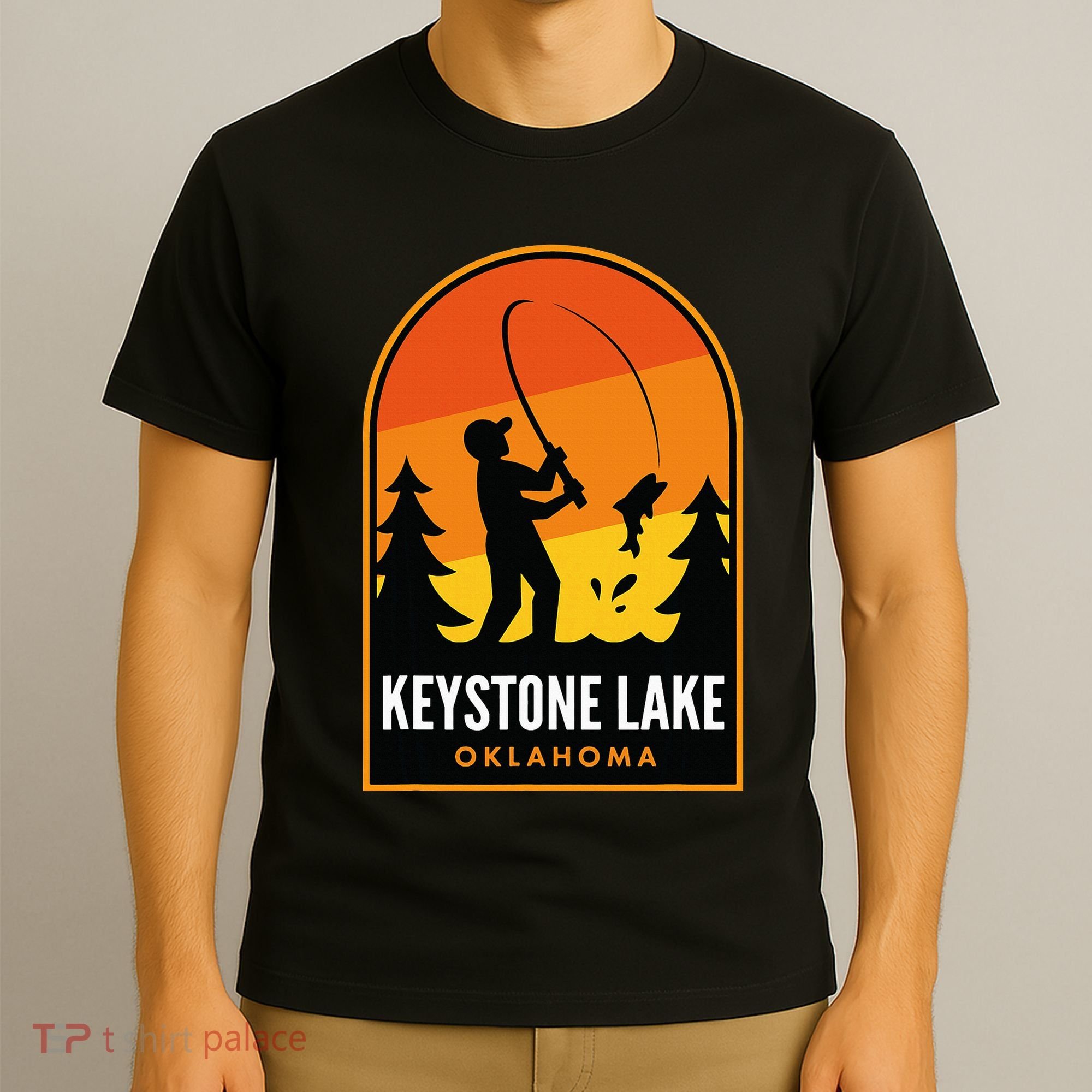 Keystone Lake Oklahoma Fishing T-Shirt